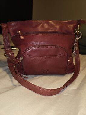 2000s Stone Mountain Burgundy Leather Bag